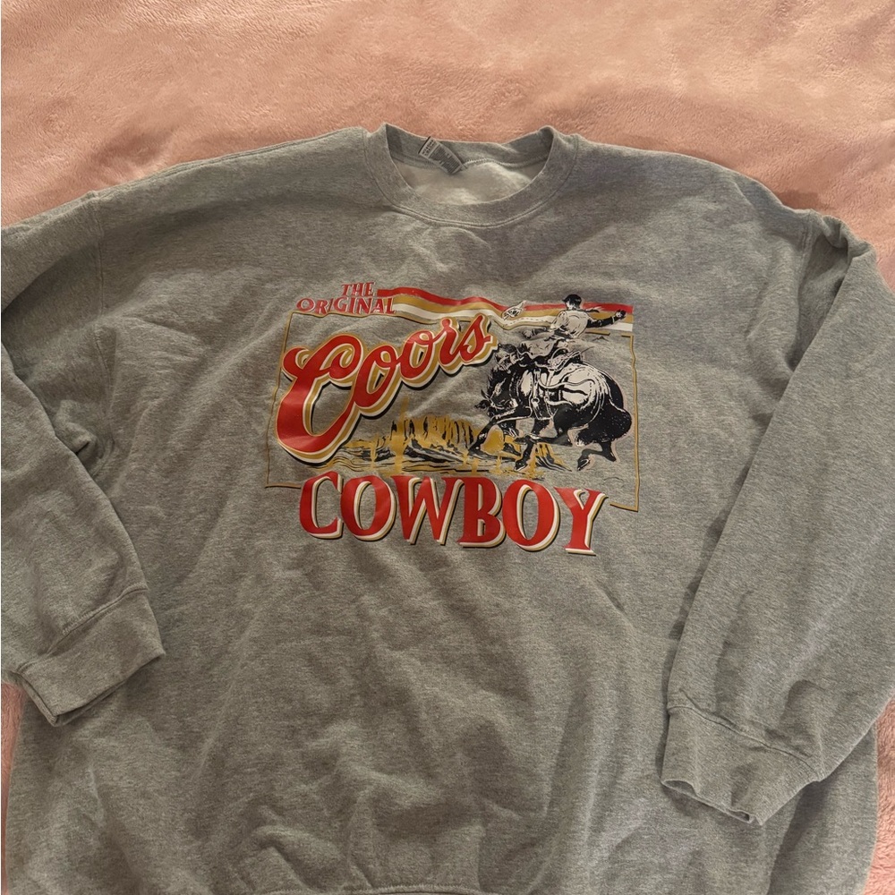 Unisex/Men Vintage Coors Cowboy sweatshirt